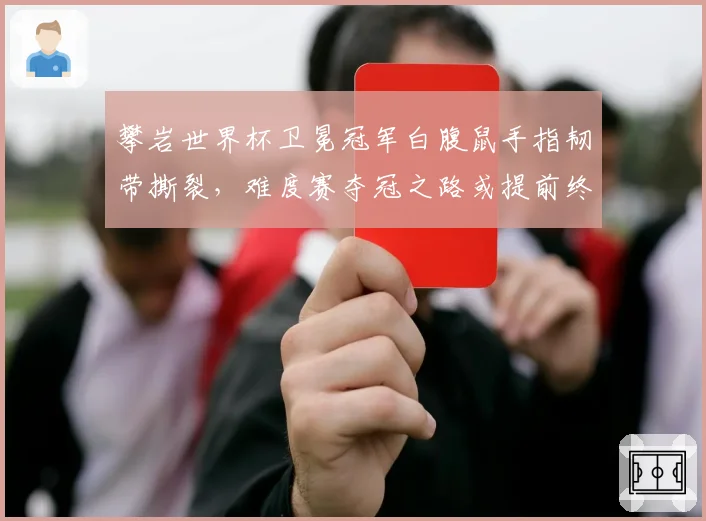 攀岩世界杯卫冕冠军白腹鼠手指韧带撕裂,难度赛夺冠之路或提前终结?